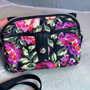 Lilly Bloom Floral Black Crossbody‎ Bag